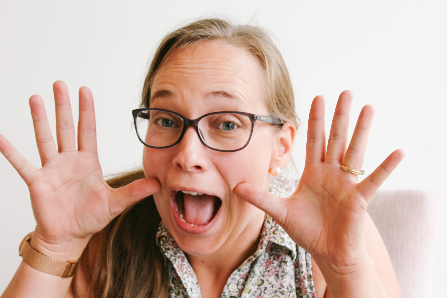 funny photo of collide staff member tanya