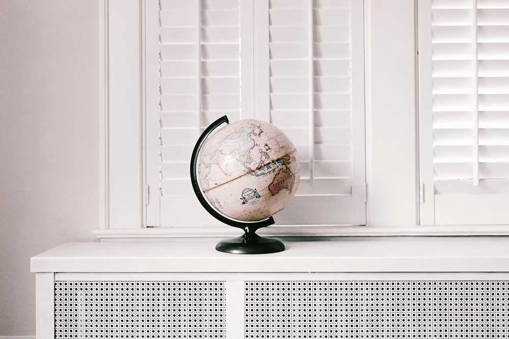 Pretty Globe sitting on a shelf