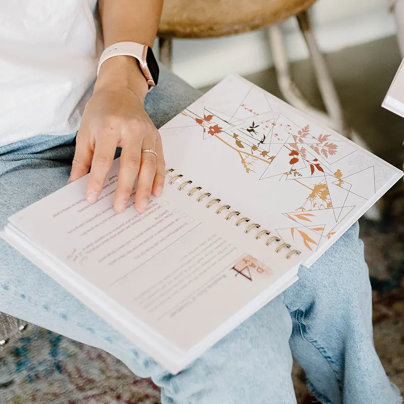 20 Day Walk Towards Gratitude book open.
